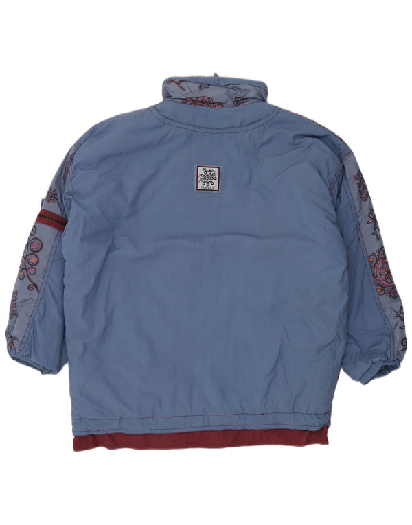 Мужская лыжная куртка-анорак оверсайз Canyon UK 40, большой синий цветочный полиамид