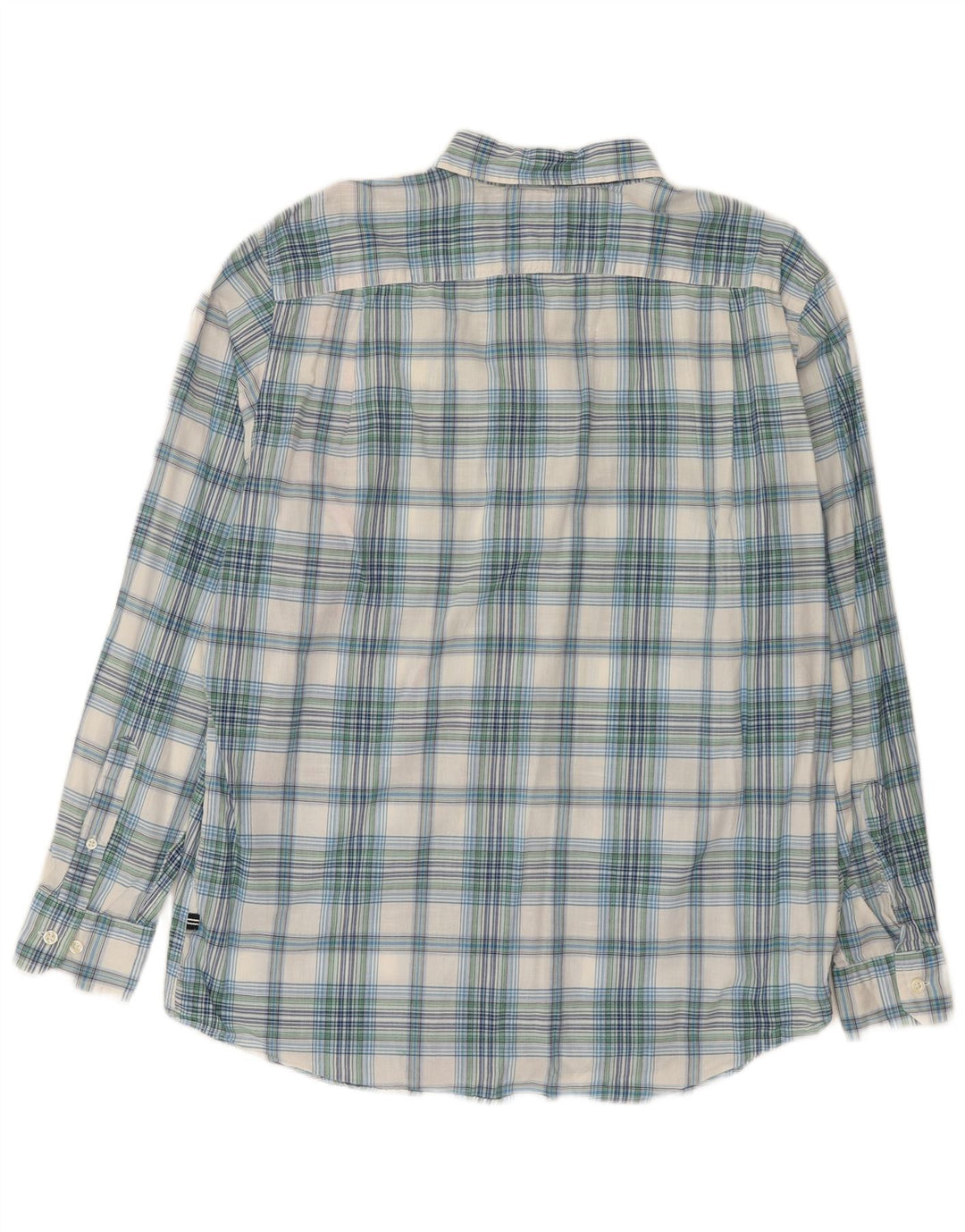 Мужская рубашка Nautica, большая синяя клетка, хлопок