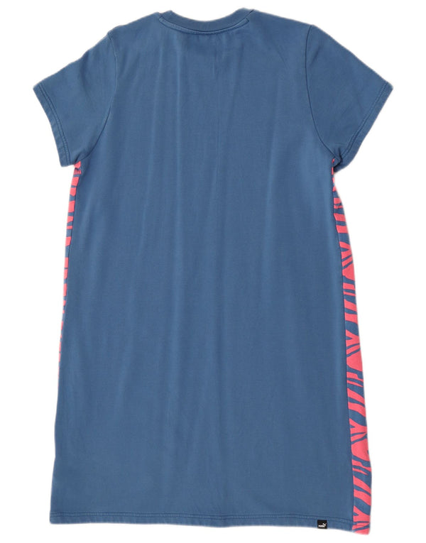 Женская футболка-футболка Puma UK 18 XL, синяя, хлопок с животным принтом