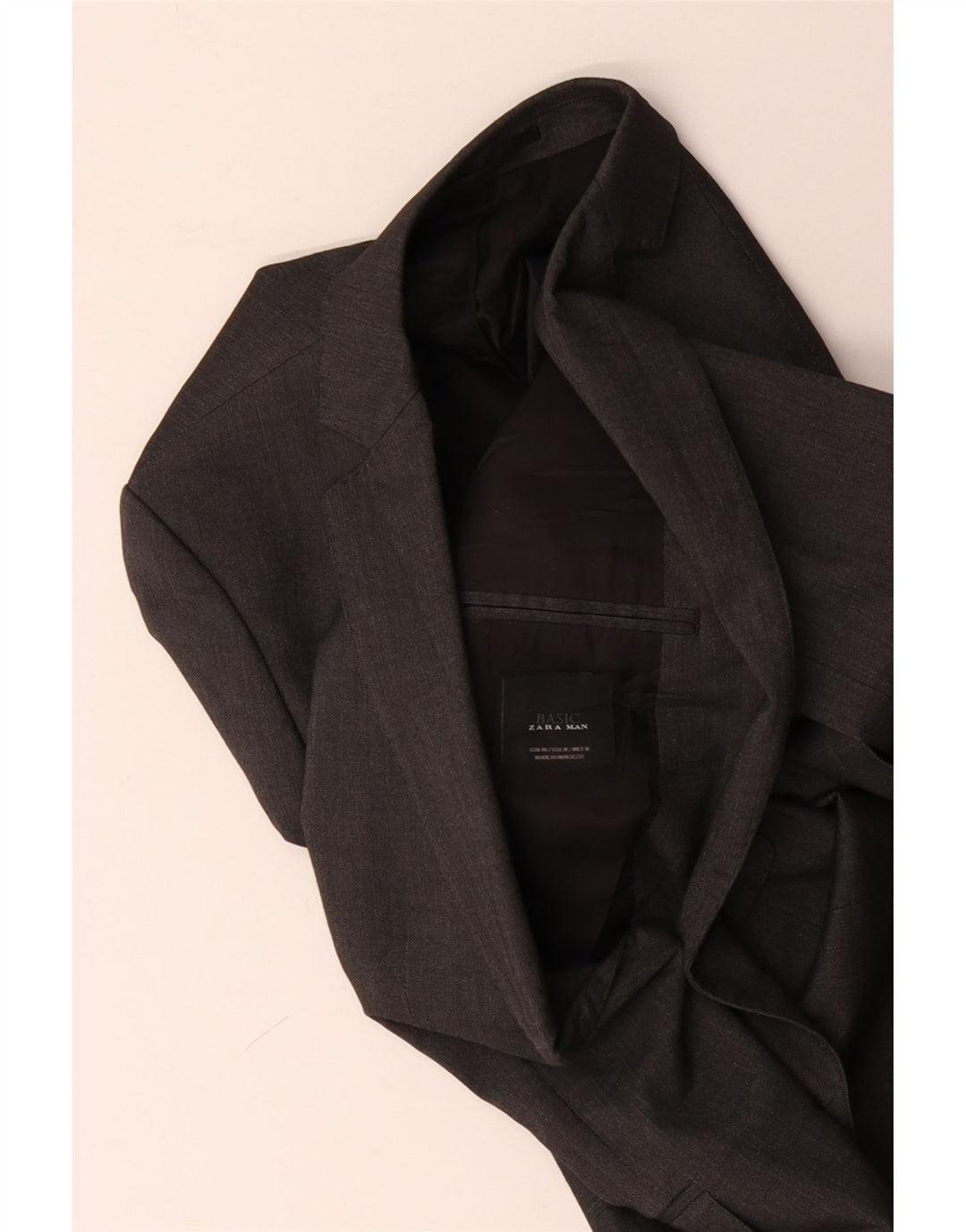 Мужской пиджак Zara на 2 пуговицах EU 48, средний серый вискоза