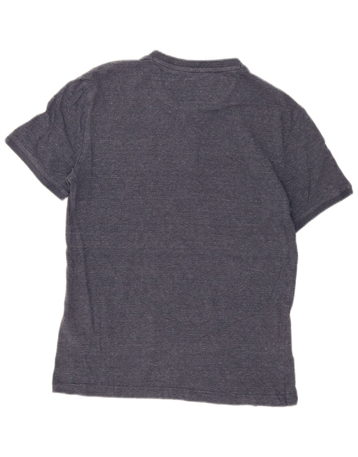Мужская футболка Superdry Top из хлопка среднего синего цвета с крапинками