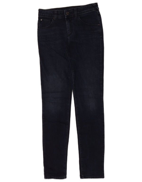 Женские узкие джинсы Armani W26 L29, темно-синие, хлопок