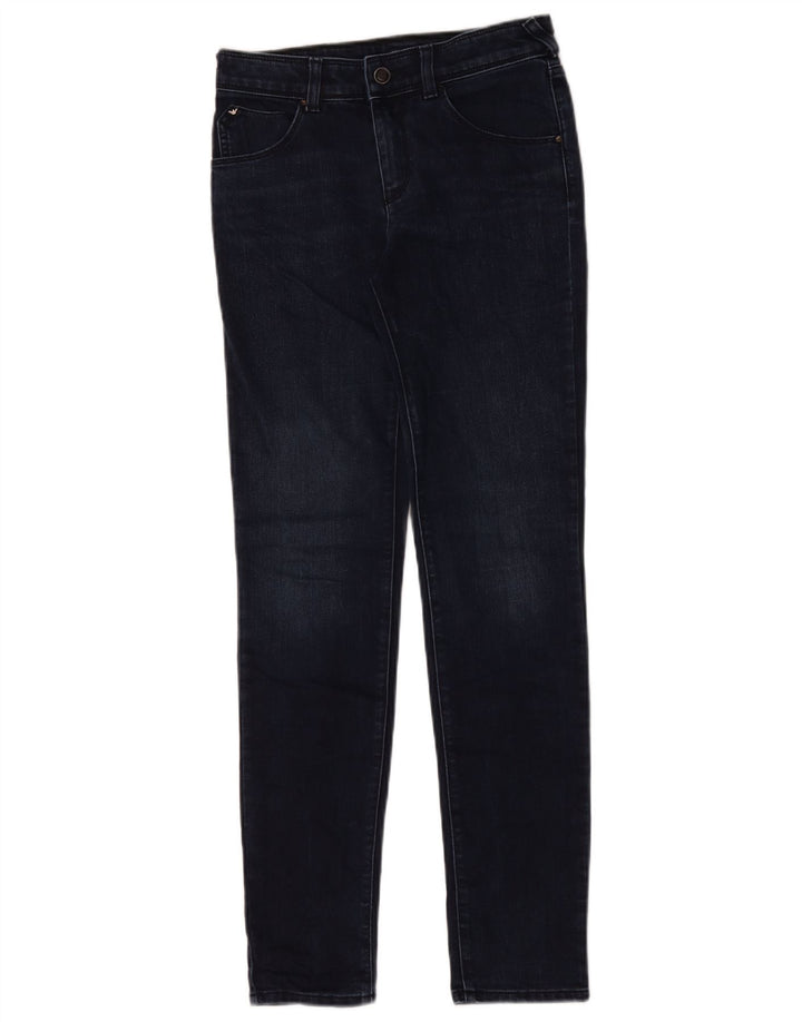 Женские узкие джинсы Armani W26 L29, темно-синие, хлопок