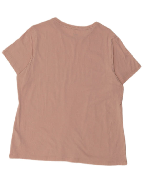 Женская футболка с рисунком Puma Top UK 18 XL, розовый хлопок