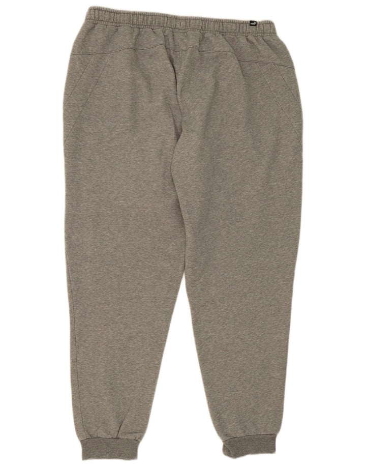 Мужские спортивные брюки с рисунком PUMA, джоггеры, 2XL, серый хлопок