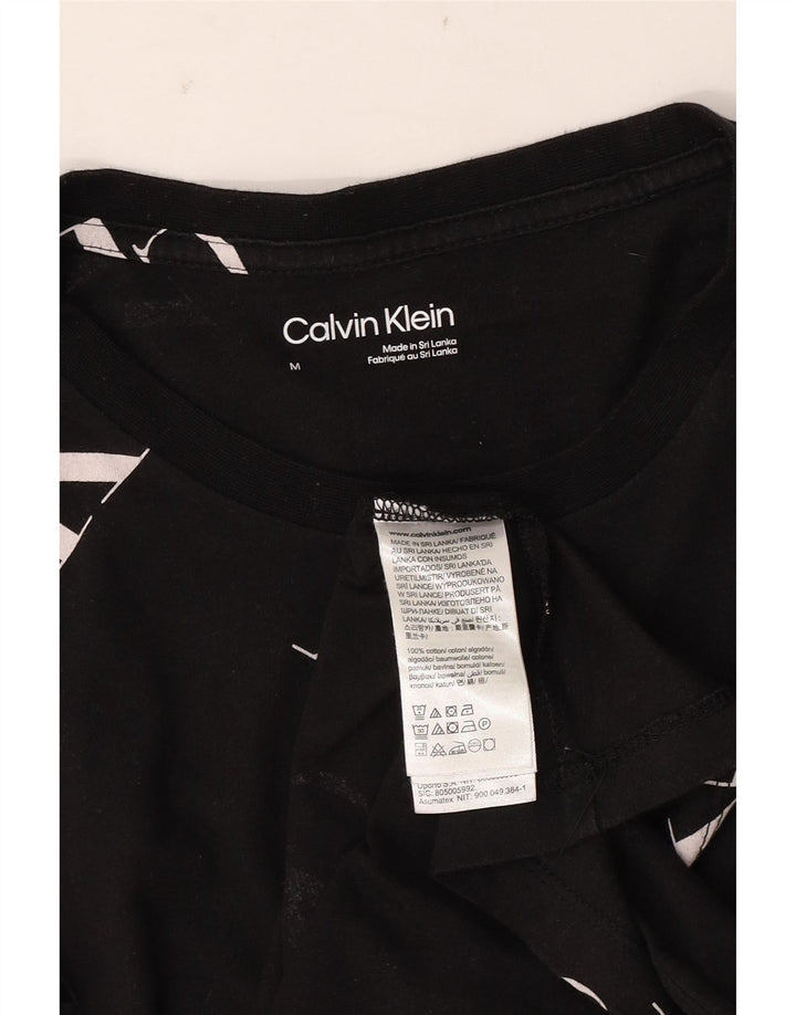 Мужская футболка с рисунком Calvin Klein, средний черный хлопковый топ