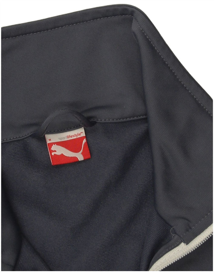 Мужской спортивный костюм Puma, верхняя куртка, средний темно-синий, полиэстер с цветными блоками