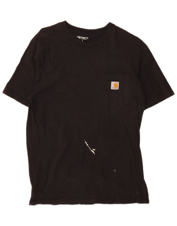 Мужская футболка Carhartt, большой черный хлопок