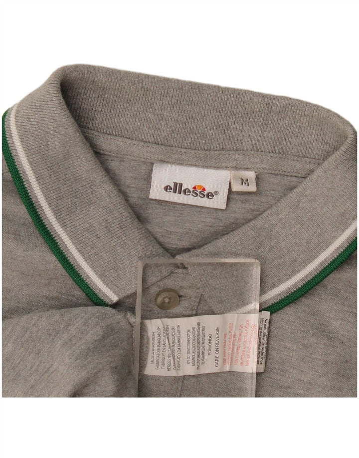 Женская рубашка поло Ellesse, хлопковая ткань среднего серого цвета с крапинками