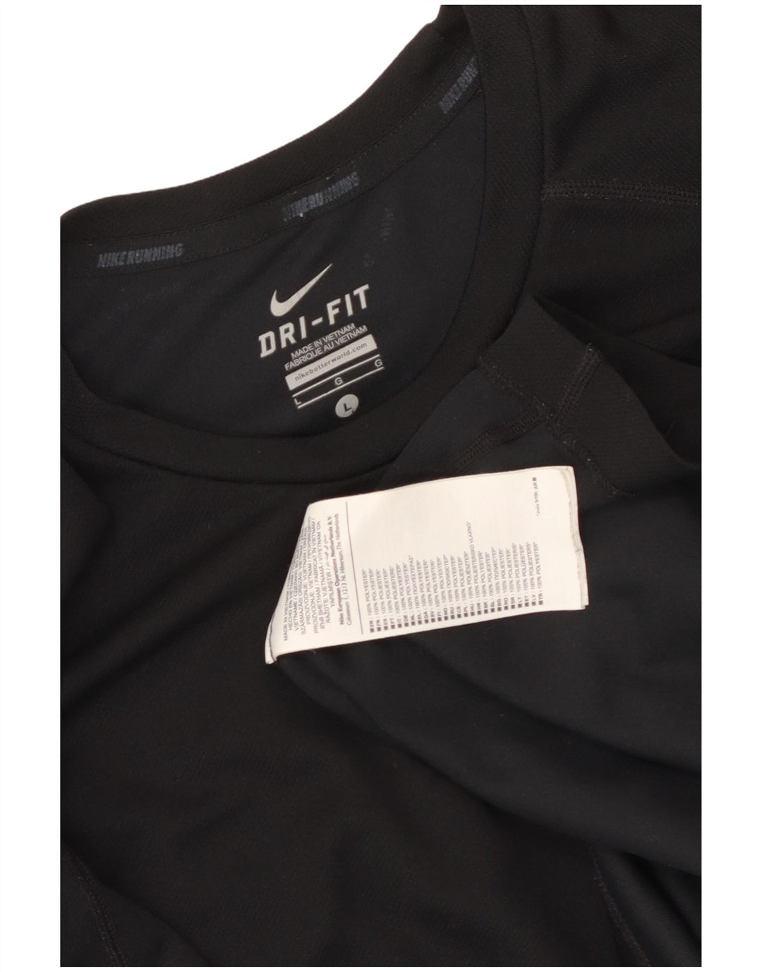 Мужская футболка Nike Dri Fit с рисунком, большой черный полиэстер