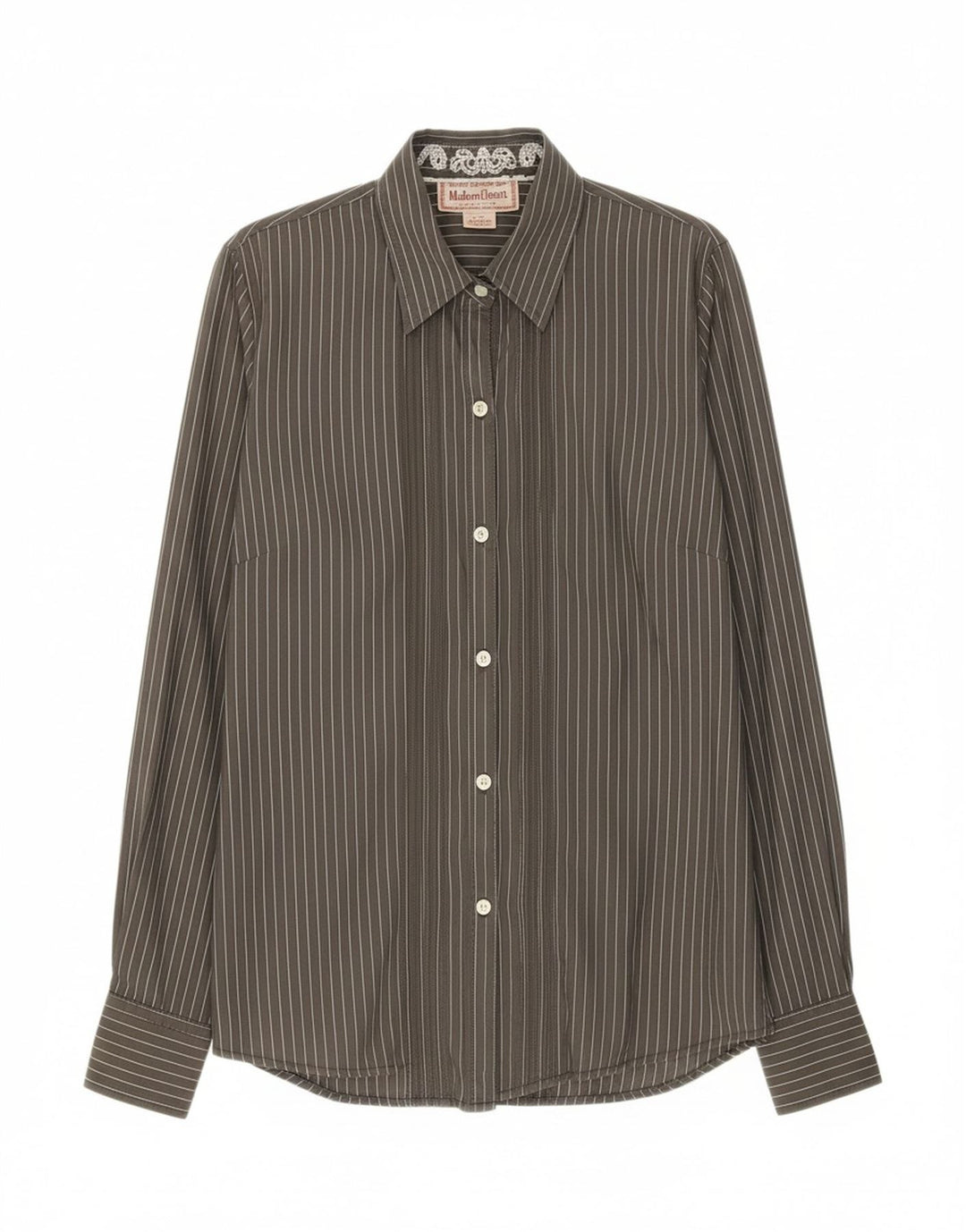 MARLBORO CLASSICS Womens Shirt Size 40 Medium Grey Striped