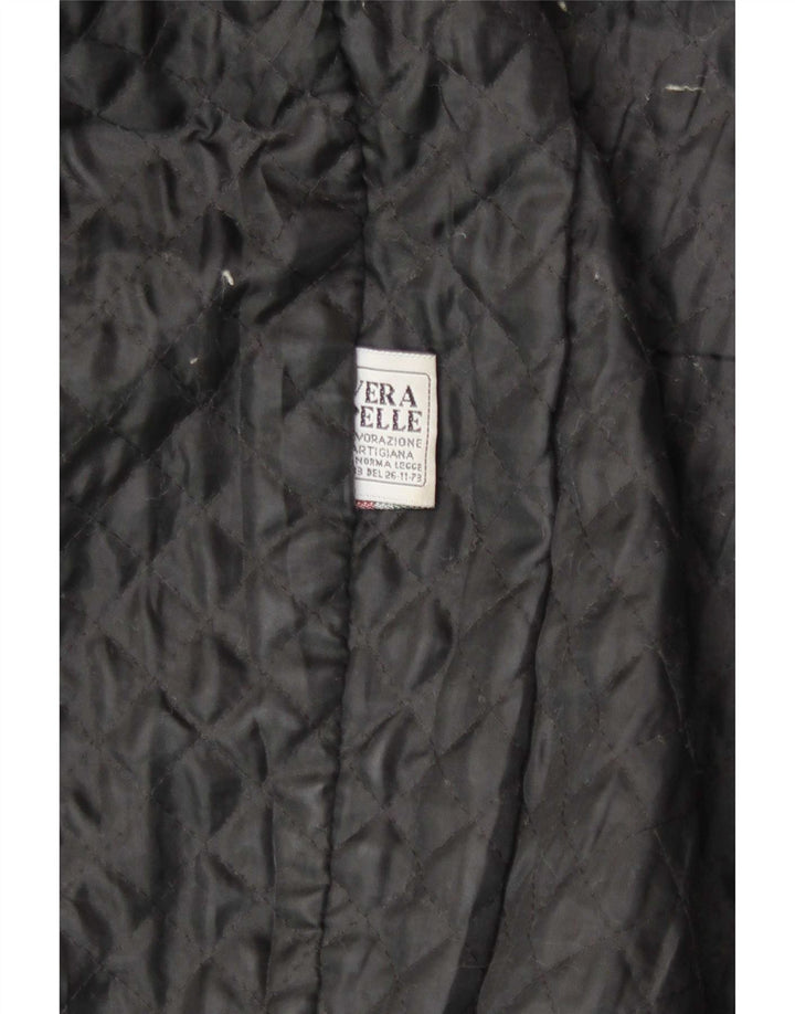Винтажная мужская кожаная куртка IT 48 Medium Black