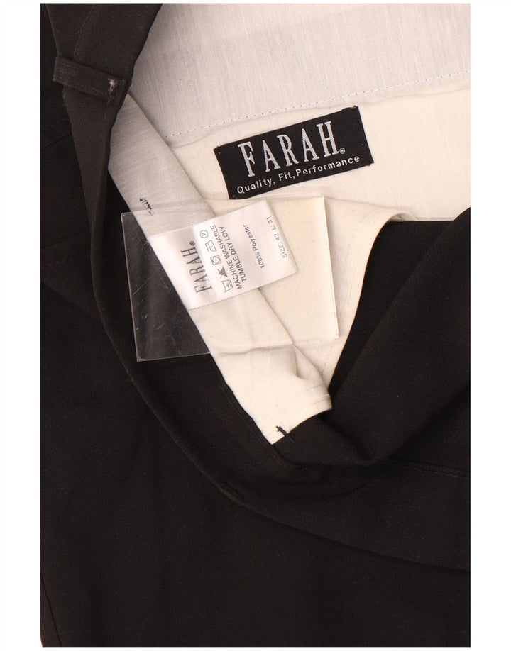FARAH Мужские зауженные брюки-чиносы W42 L31, черные полиэстер