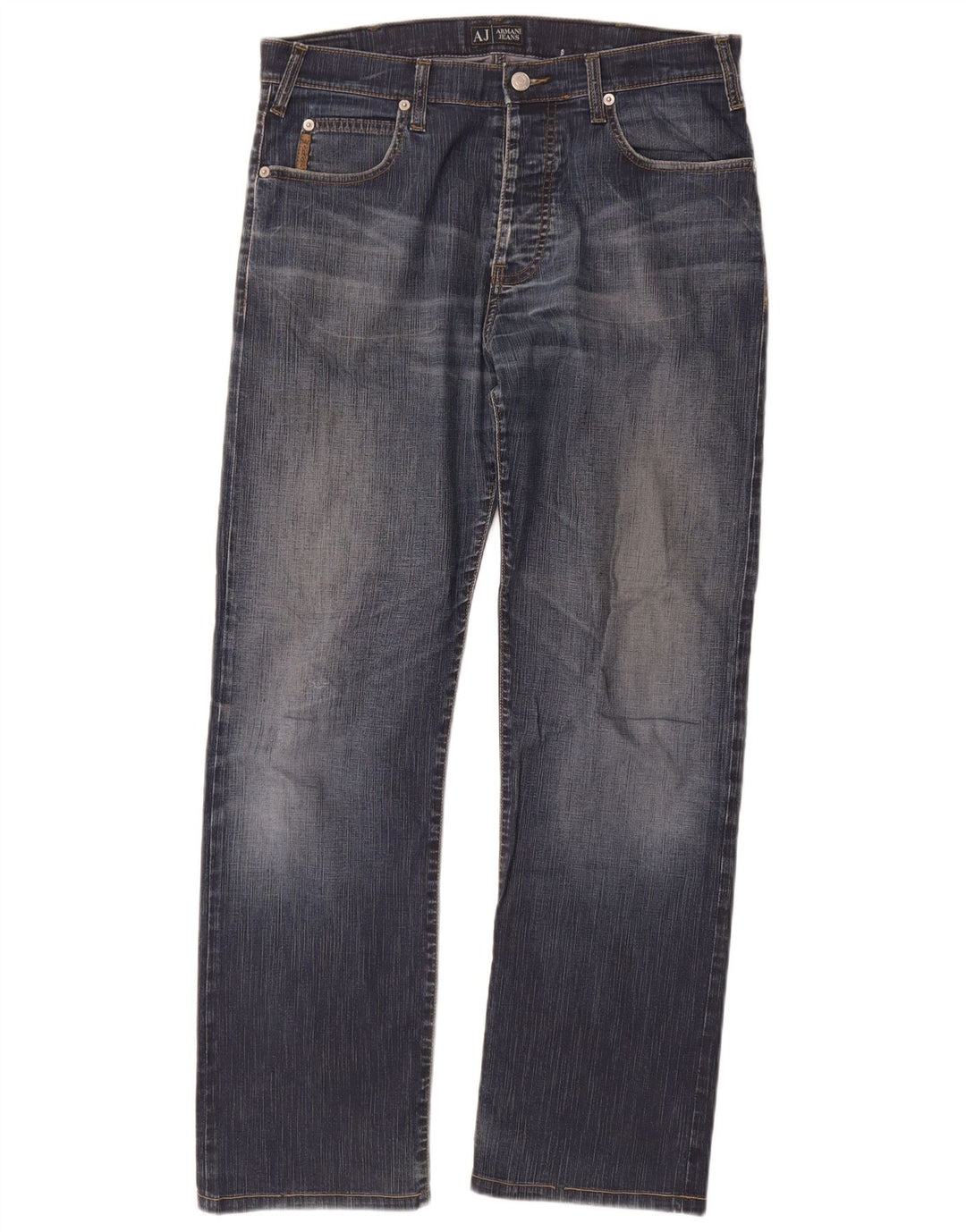 Мужские прямые джинсы Armani W33 L29 синие, хлопок