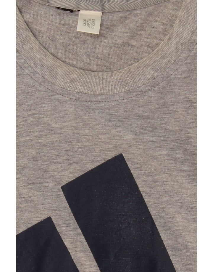 Мужская футболка с рисунком ADIDAS, большая серая