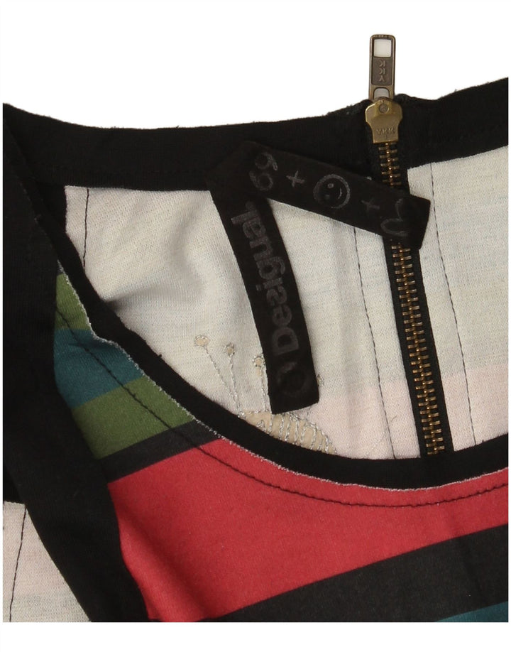 Женское платье-футляр с рисунком Desigual UK 12, средний черный в полоску