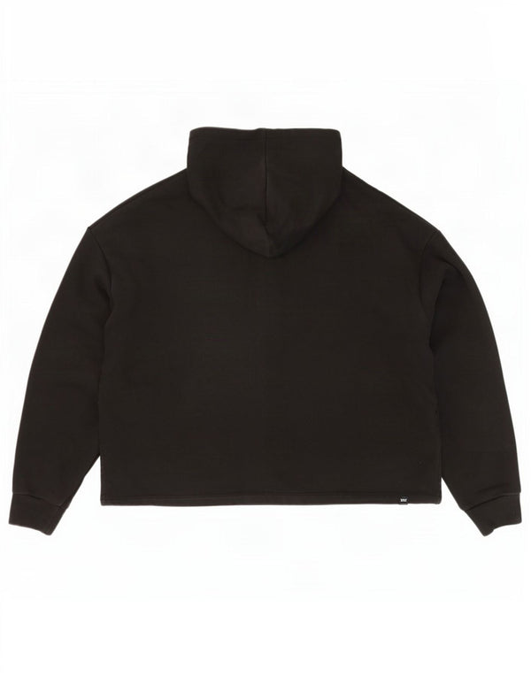 Мужской джемпер с капюшоном Puma Oversized с рисунком UK 14, средний черный хлопок