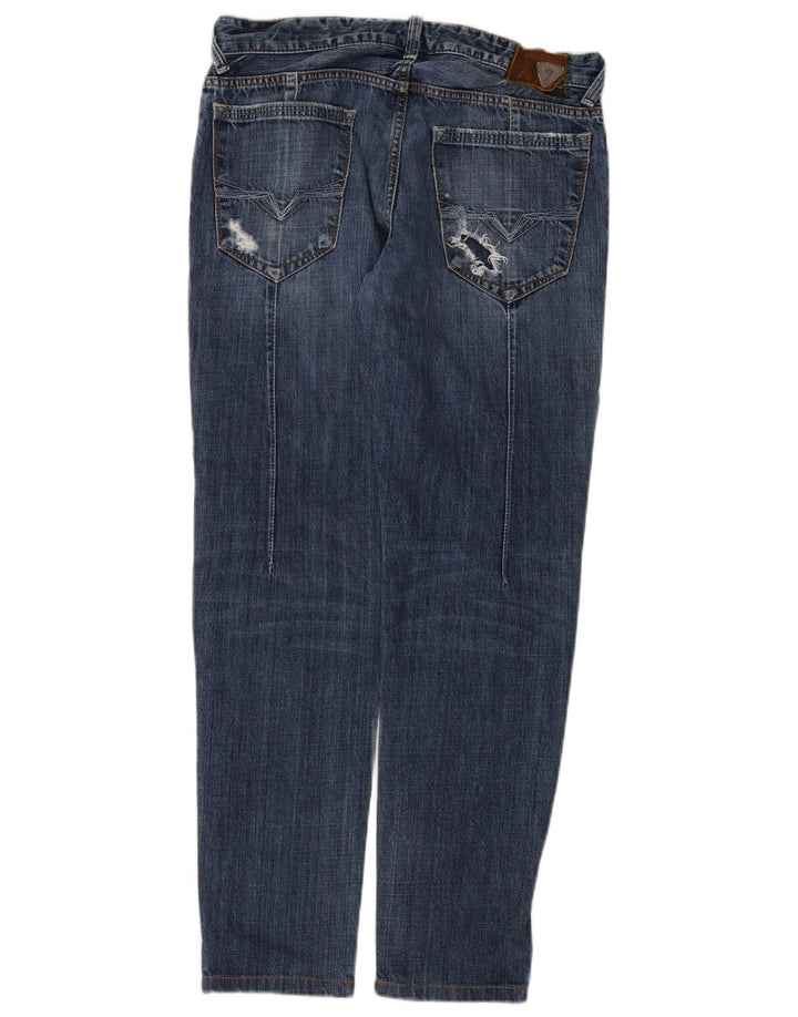 Мужские потертые узкие джинсы Guess W31 L30, синие, хлопок