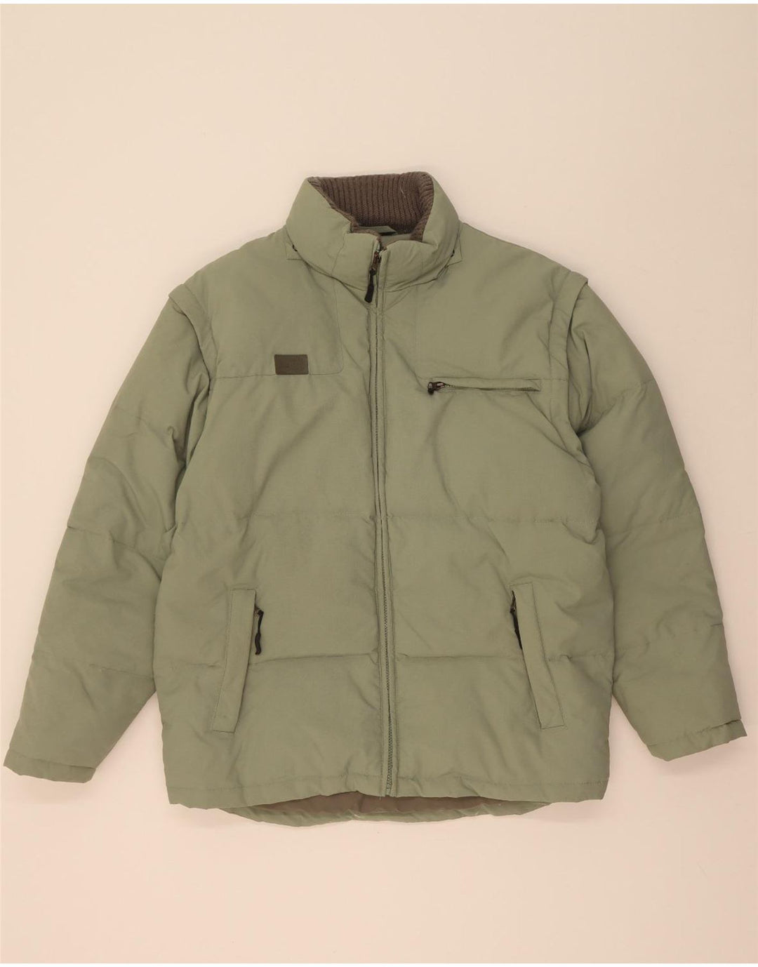 Мужская стеганая куртка Fila UK 40, большая зеленая, полиамид