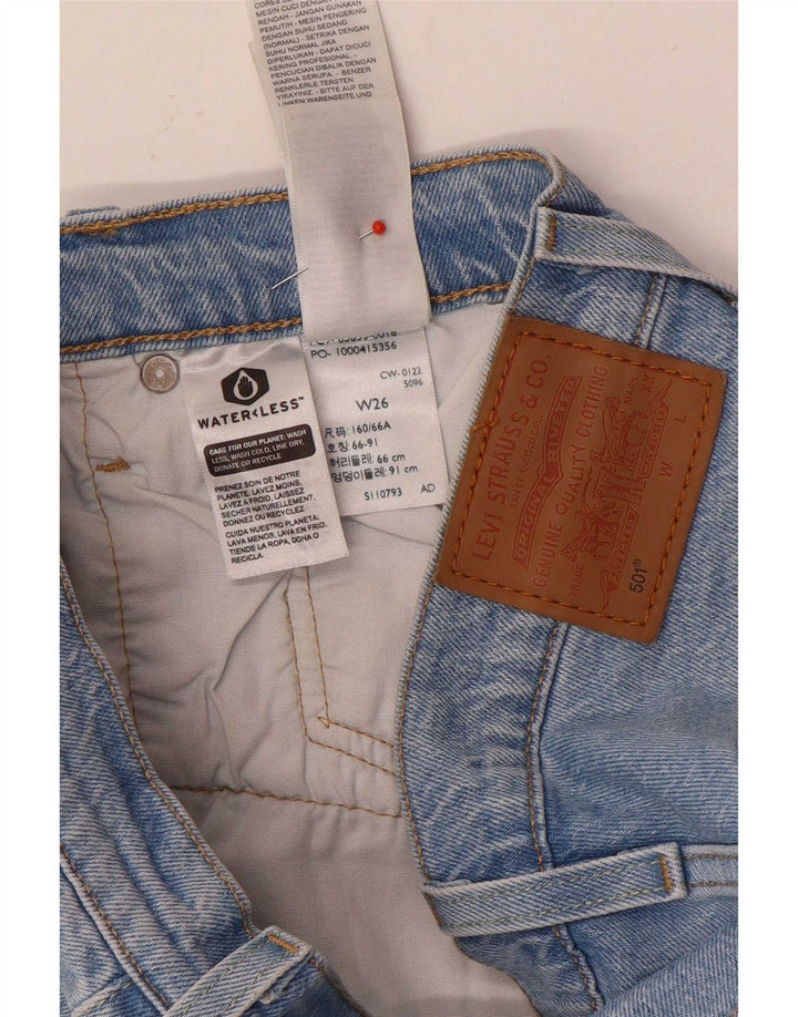 Женские джинсовые шорты Levi's 501 W26, маленькие синие, хлопок