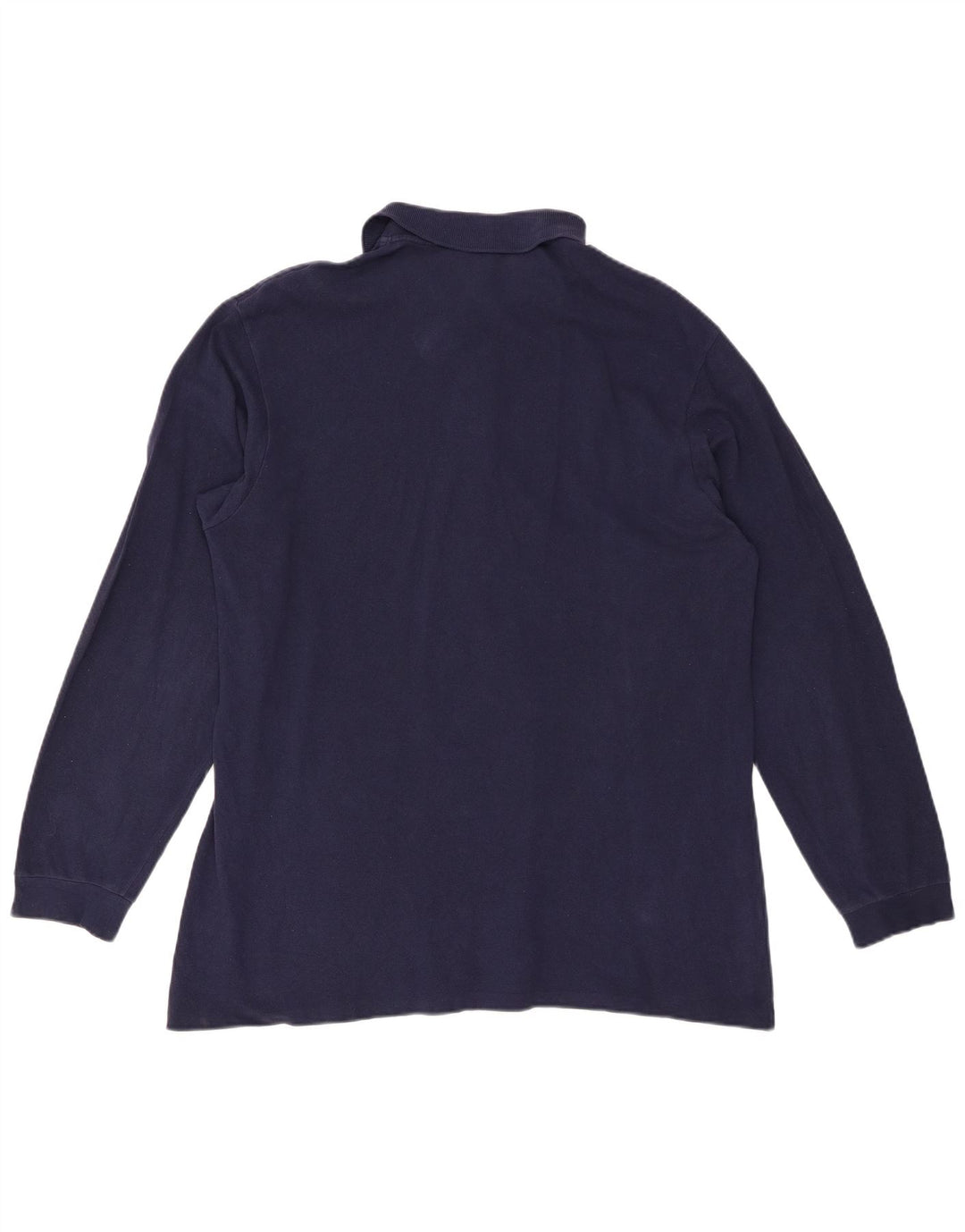 Мужская рубашка-поло LACOSTE с длинным рукавом, размер 6 XL, темно-синяя, хлопок