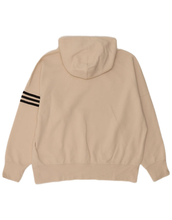 Мужской джемпер свободного кроя Adidas с капюшоном, средний, бежевый, хлопок