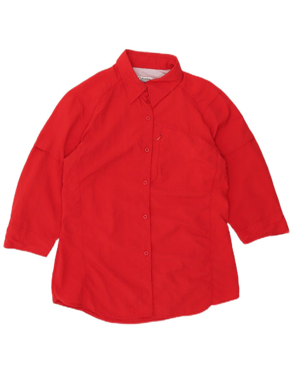 Женская рубашка Columbia с рукавом 3/4, Великобритания, 18 XL, красный нейлон