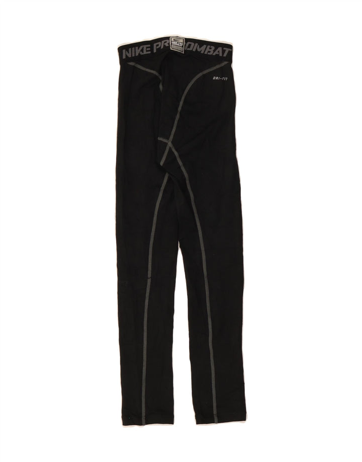 NIKE Womens Dri Fit Graphic Leggings UK 12 Medium  Black Polyester Vintage Nike and Second-Hand Nike from Messina Hembry 
