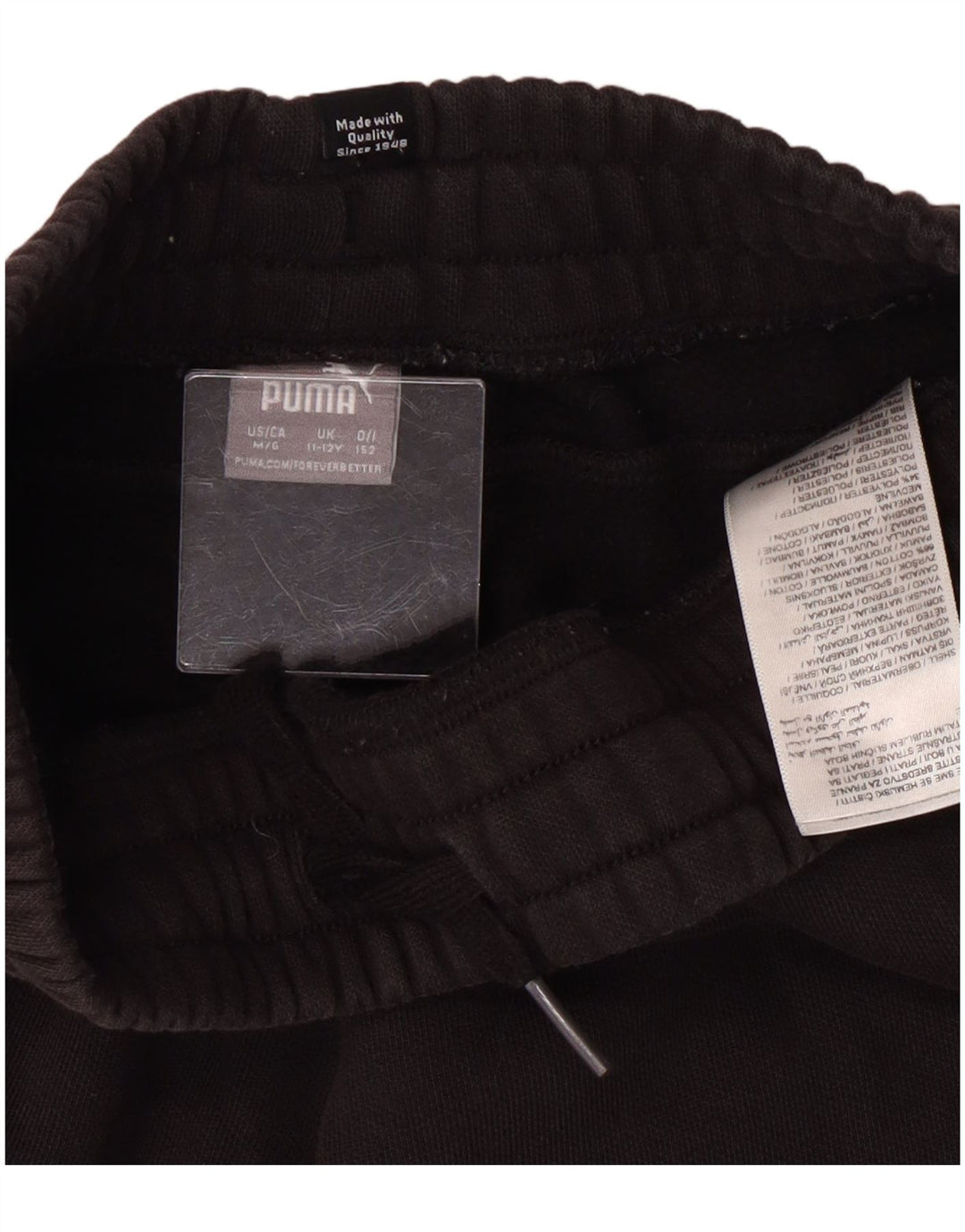 Спортивный костюм Puma для мальчиков, брюки для бега, 11–12 лет, черный хлопок