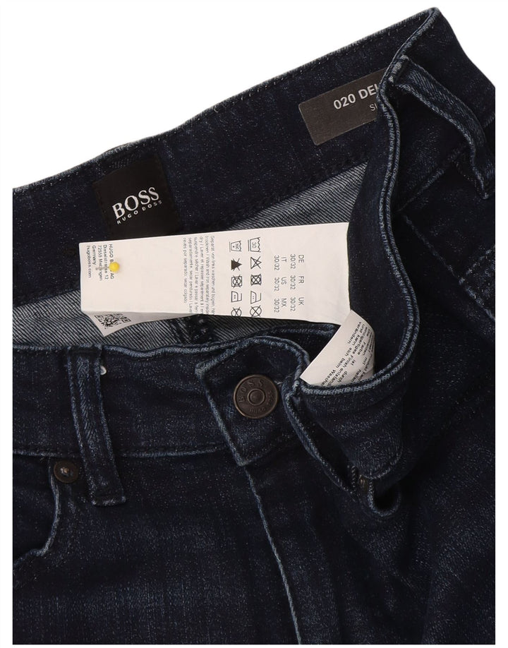 Мужские узкие джинсы Hugo Boss W30 L32, темно-синий, хлопок