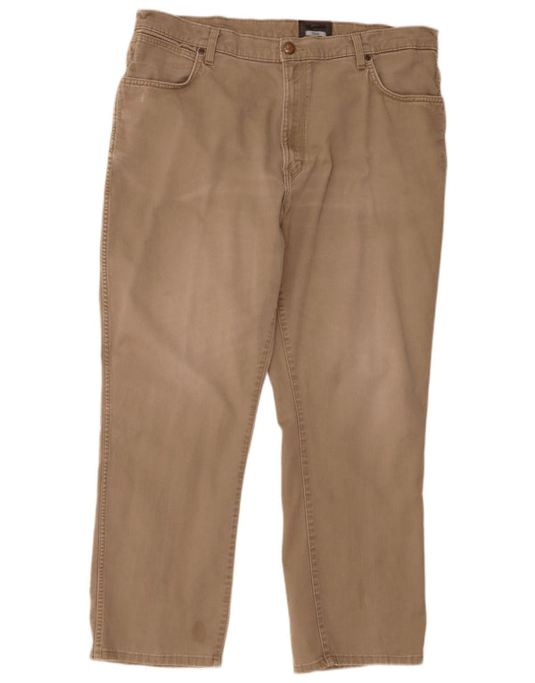 Мужские прямые повседневные брюки Wrangler Texas Stretch W40 L29, бежевый хлопок