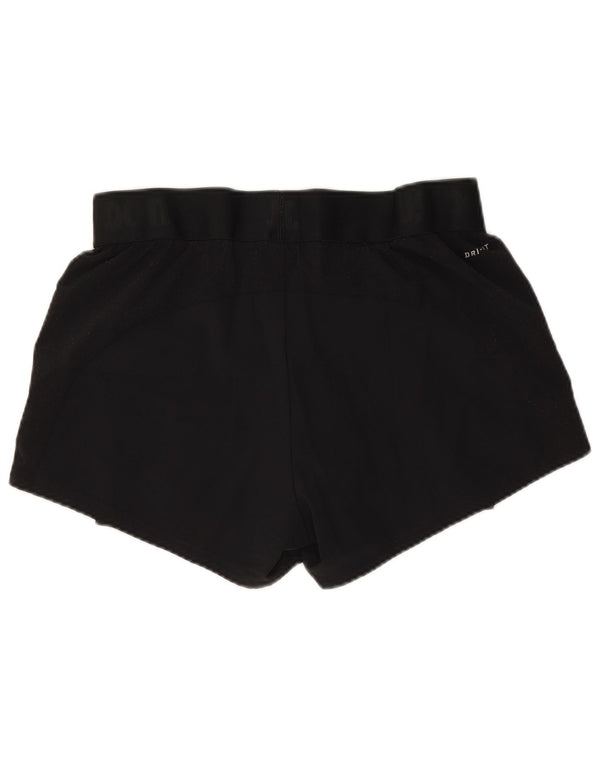 Женские спортивные шорты Nike Dri Fit UK 10, маленькие черные из полиэстера