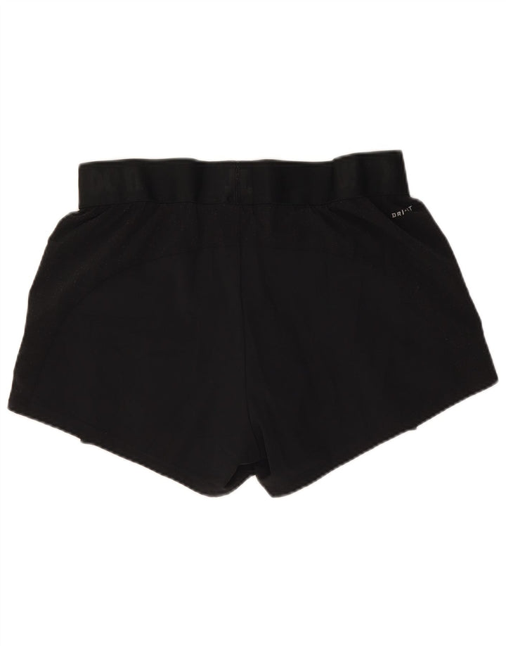 Женские спортивные шорты Nike Dri Fit UK 10, маленькие черные из полиэстера