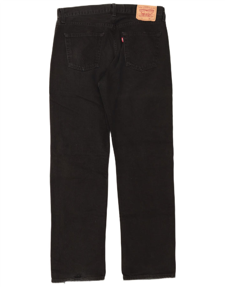 Мужские прямые джинсы Levi's 751 W34 L32, черный хлопок