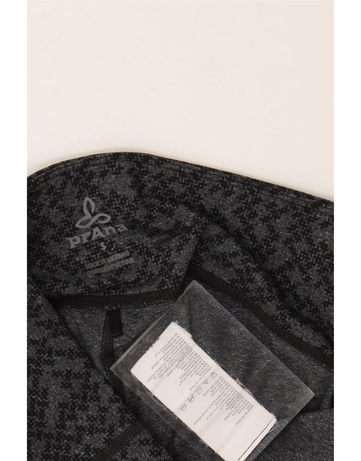 Женские леггинсы PRANA UK 8, маленькие серые, нейлоновые с геометрическим рисунком