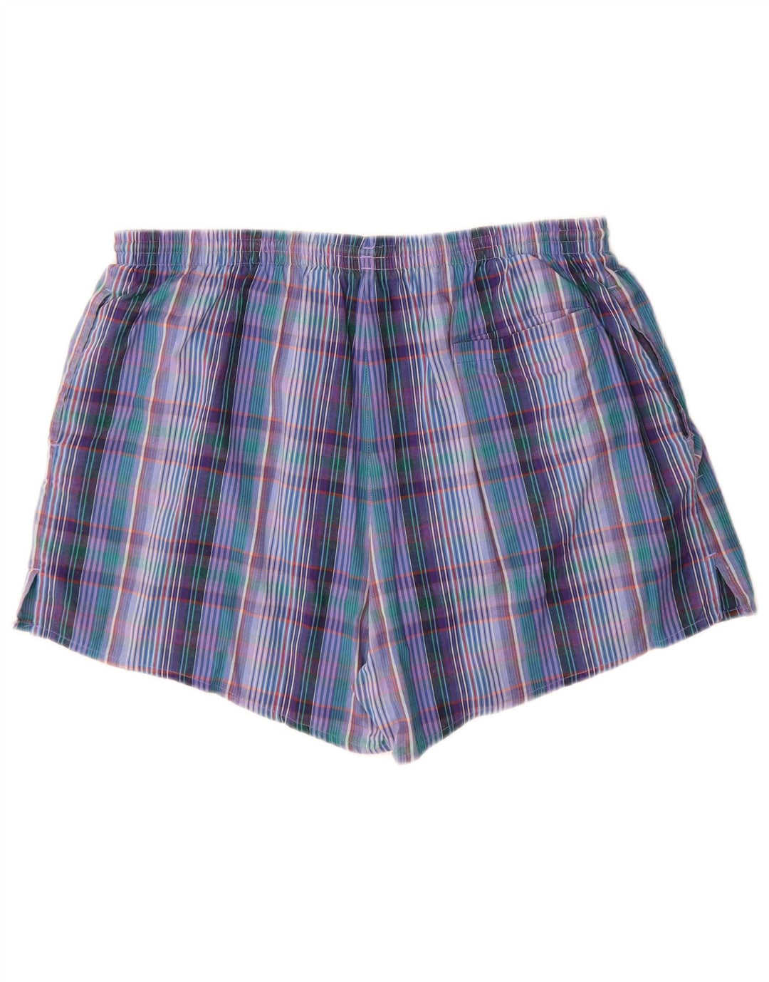 Мужские шорты для плавания ADIDAS, хлопковые, синие, в клетку