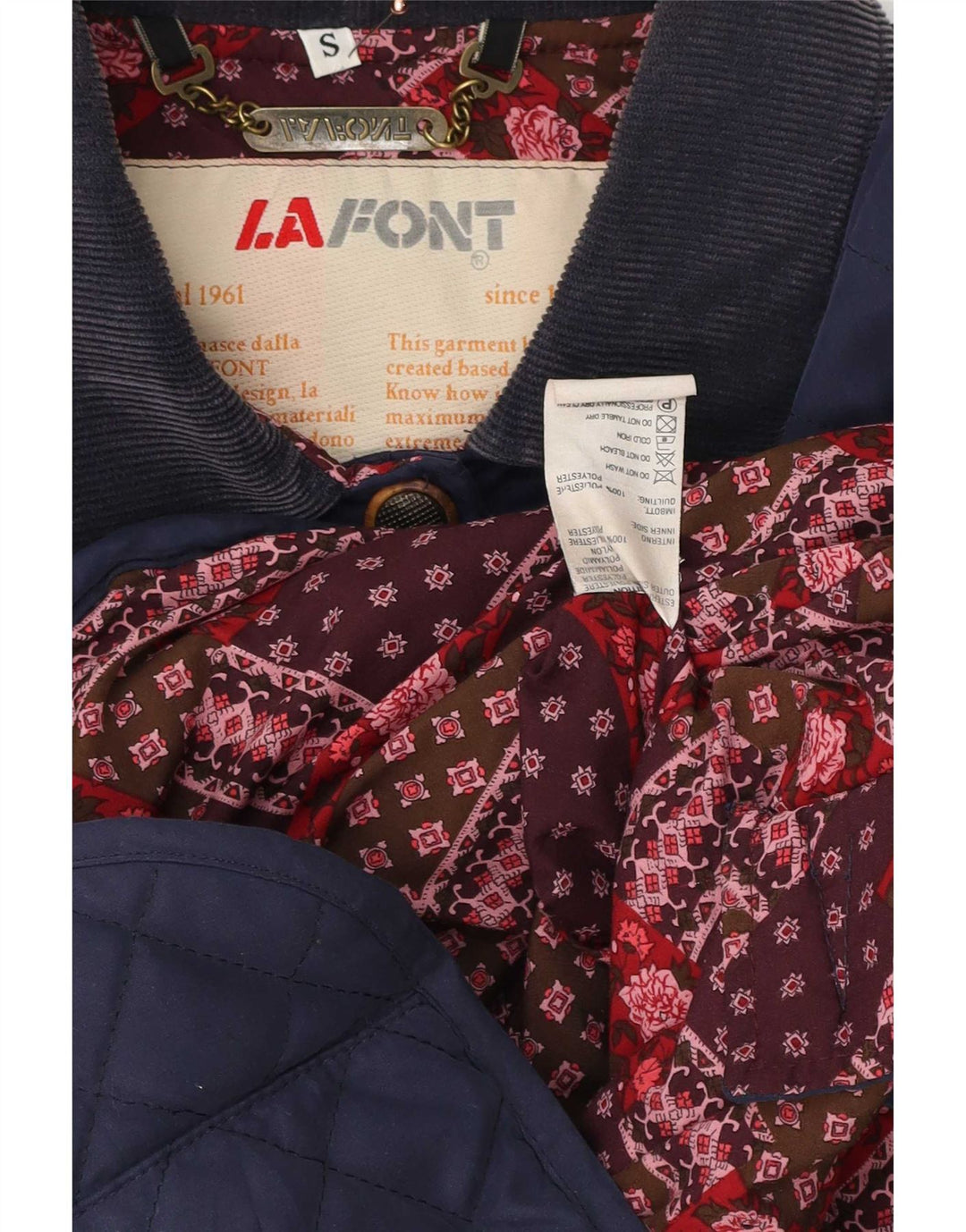 Женская стеганая куртка свободного кроя Lafont UK 10, маленький размер, темно-синий, полиэстер