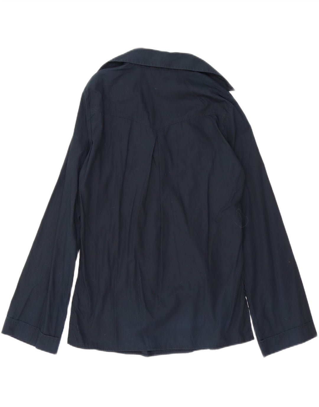 BENETTON Womens Pullover Long Sleeve Shirt Blouse UK 14 Medium Navy Blue