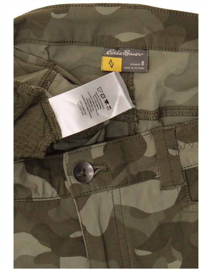Женские шорты карго Eddie Bauer US 8 Medium W32 Хаки Камуфляжный нейлон