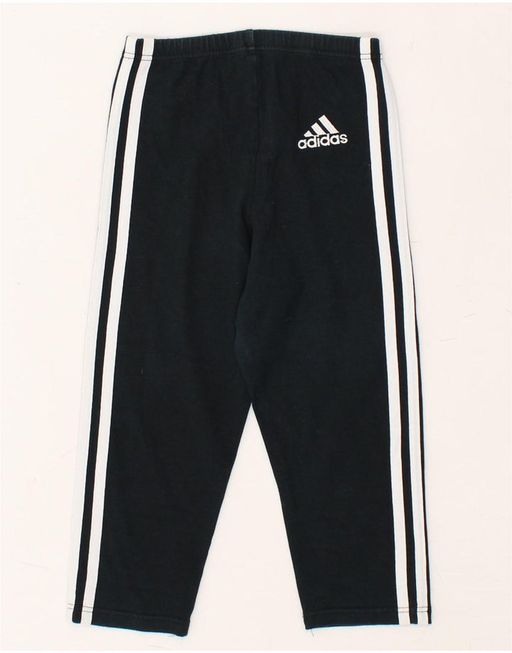 ADIDAS Girls Tracksuit Trousers 2-3 Years XS Navy Blue Cotton | Vintage Adidas | Thrift | Second-Hand Adidas | Used Clothing | Messina Hembry 