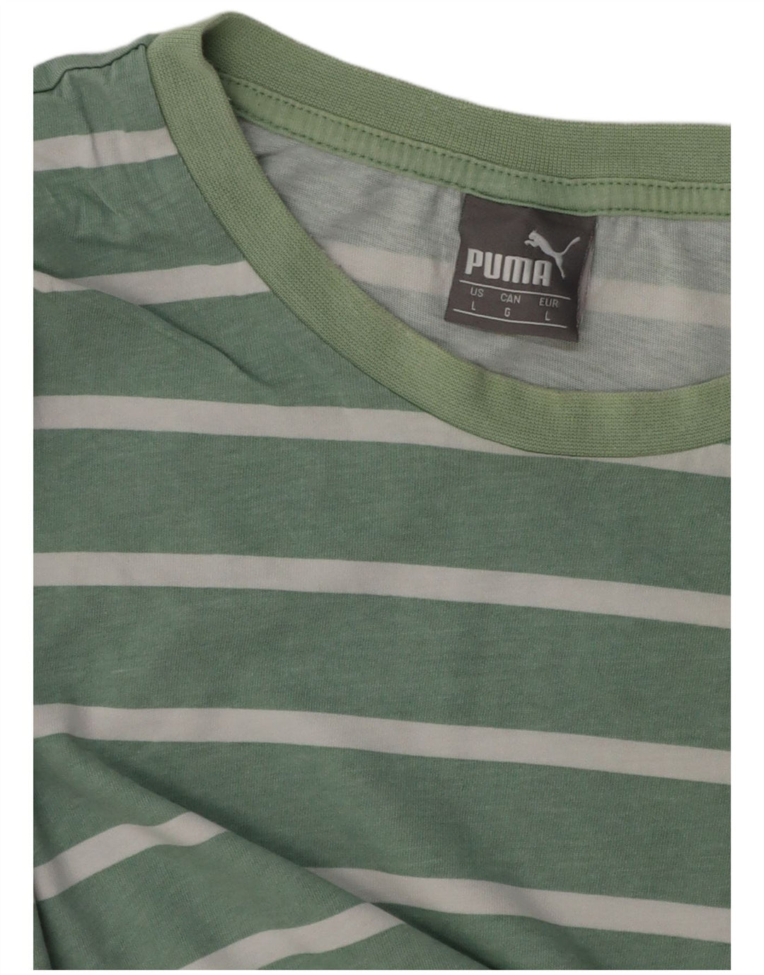 Мужская футболка PUMA, большая зеленая полоска
