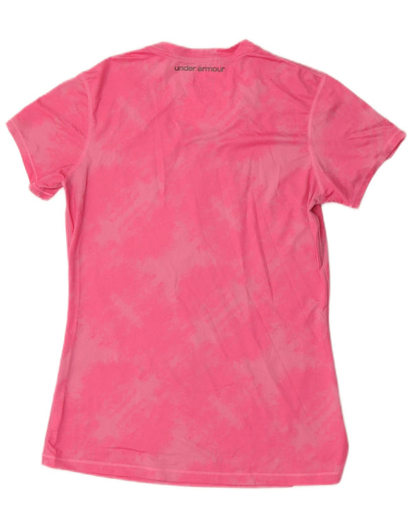 Женская футболка Under Armour Heat Gear Top UK 14 Medium Pink Tie Dye