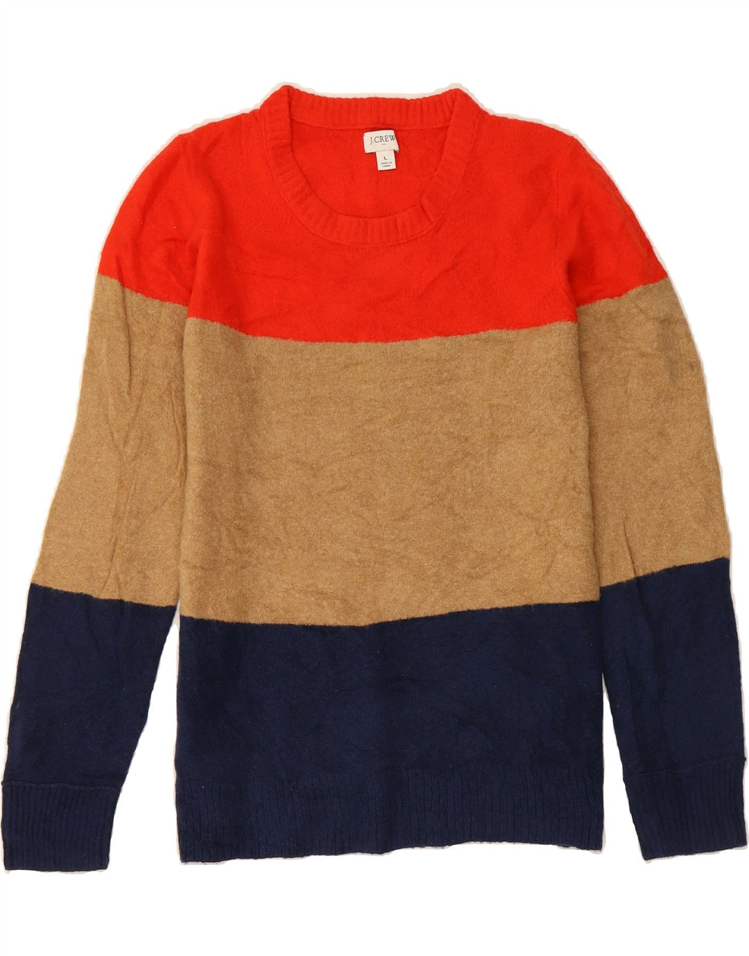 J. CREW Womens Crew Neck Jumper Sweater UK 14 Large Multicoloured Vintage J. Crew and Second-Hand J. Crew from Messina Hembry 