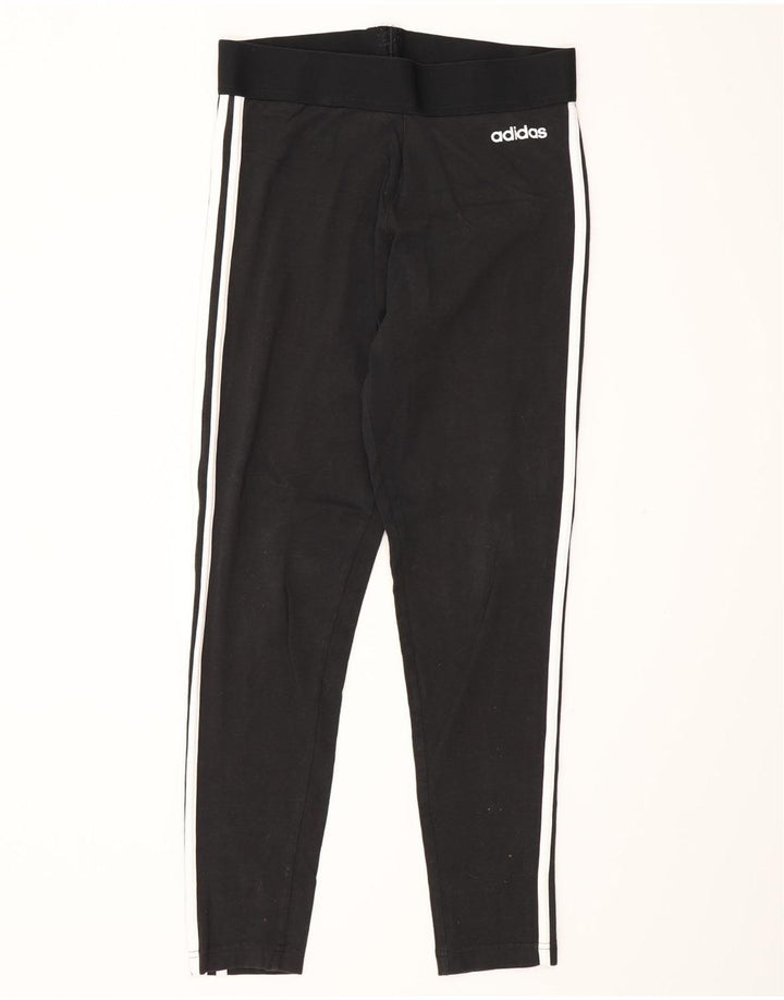 Женские леггинсы Adidas UK 12/14, средний черный хлопок, черный