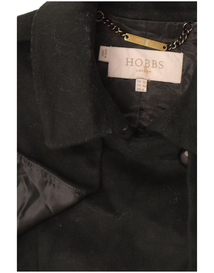 Женское двубортное пальто Hobbs в стиле милитари, Великобритания 12, средний зеленый цвет, шерсть