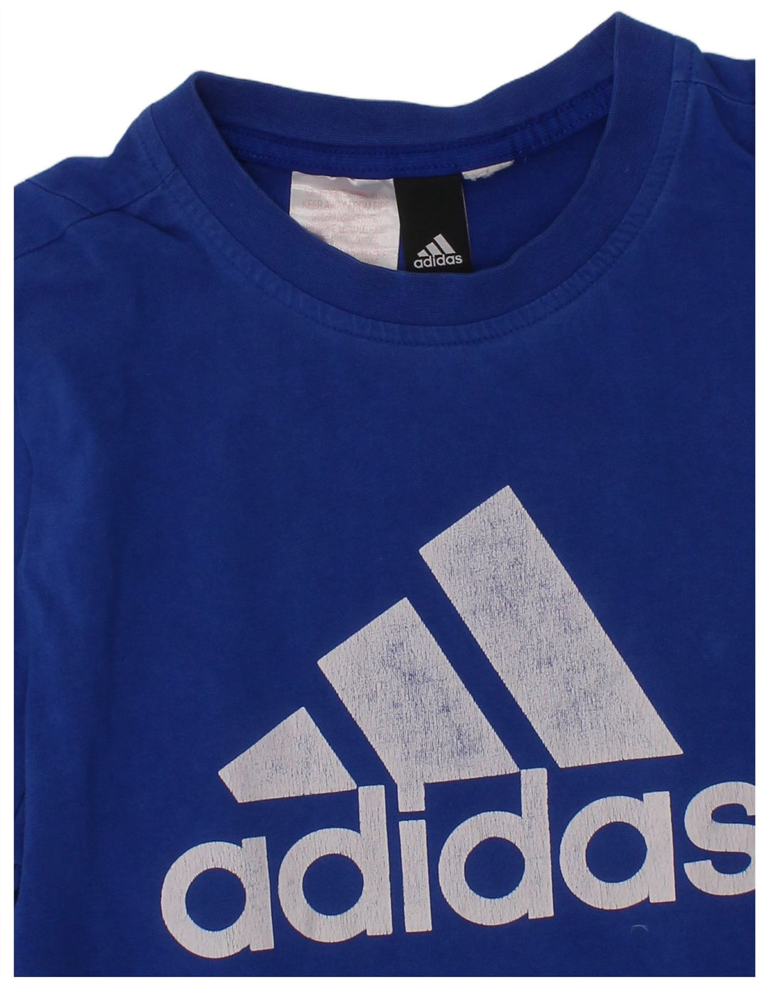 Футболка Adidas с рисунком для мальчиков 10-11 лет, синяя