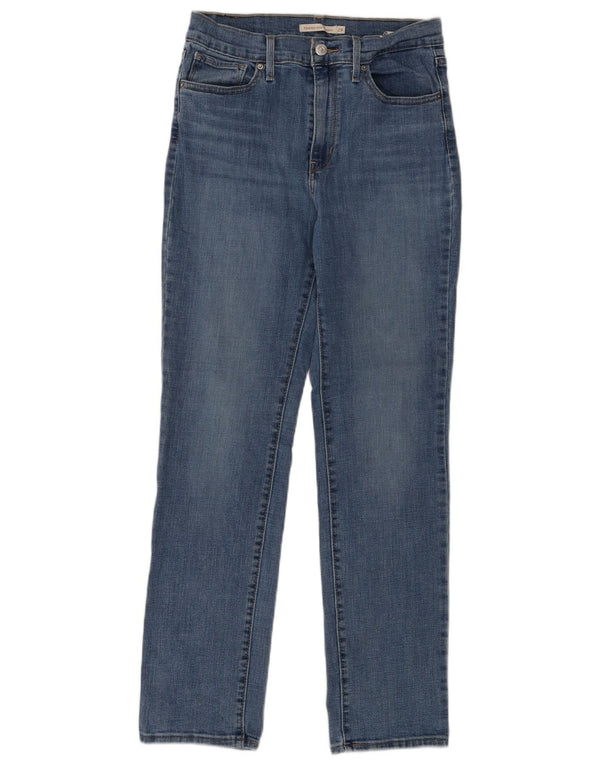 LEVI'S Womens 724 High Rise Straight Jeans W29 L30 Blue Cotton