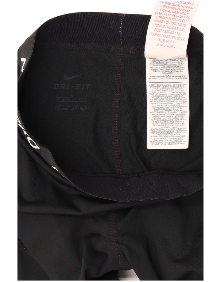 Леггинсы NIKE для девочек Dri Fit с рисунком, 12–13 лет, большой размер, черный полиэстер