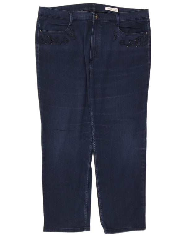 Женские укороченные джинсы Marks & Spencer UK 20 2XL W40 L26 Темно-синие, хлопок