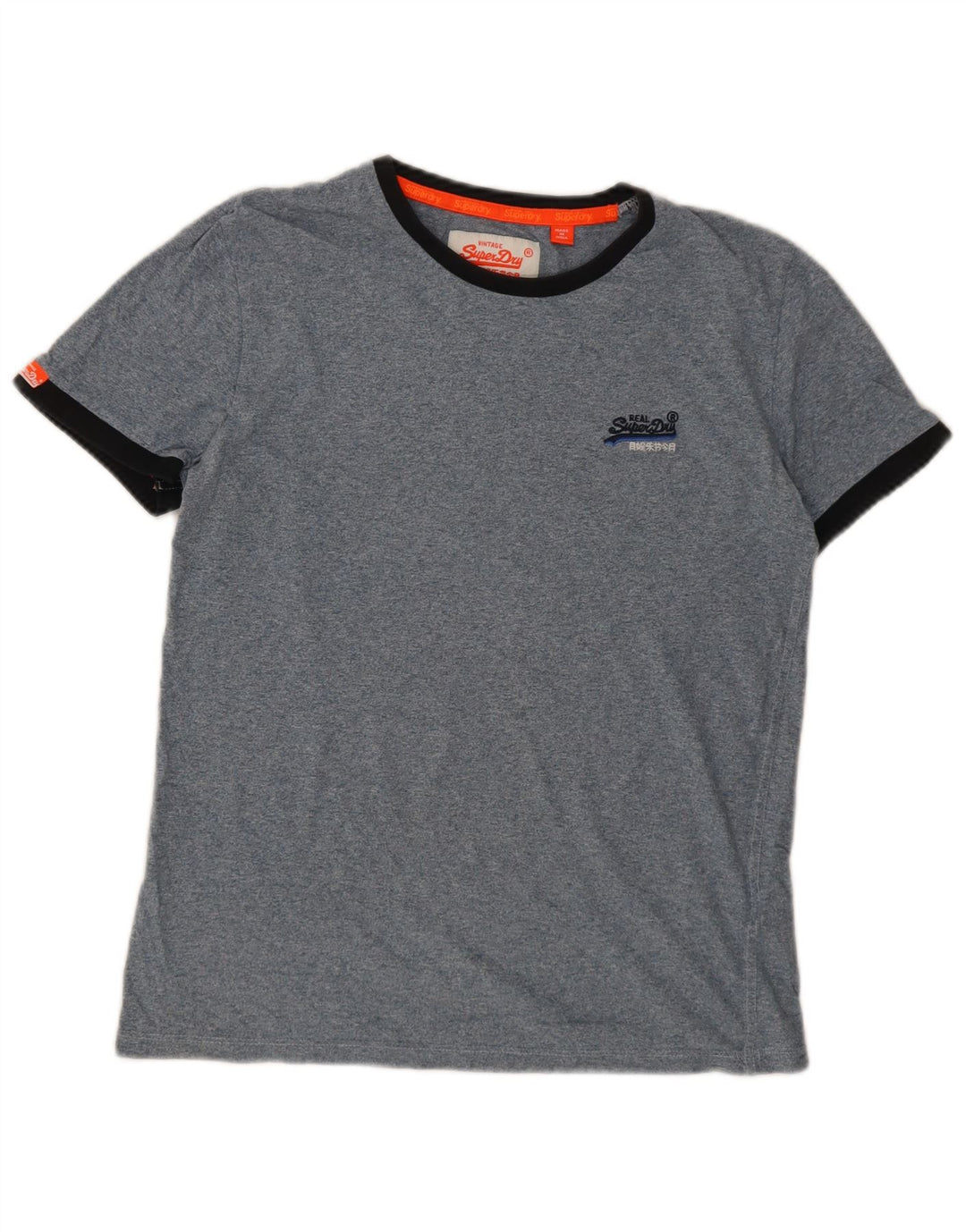 Мужская футболка Superdry Top из хлопка среднего синего цвета с крапинками